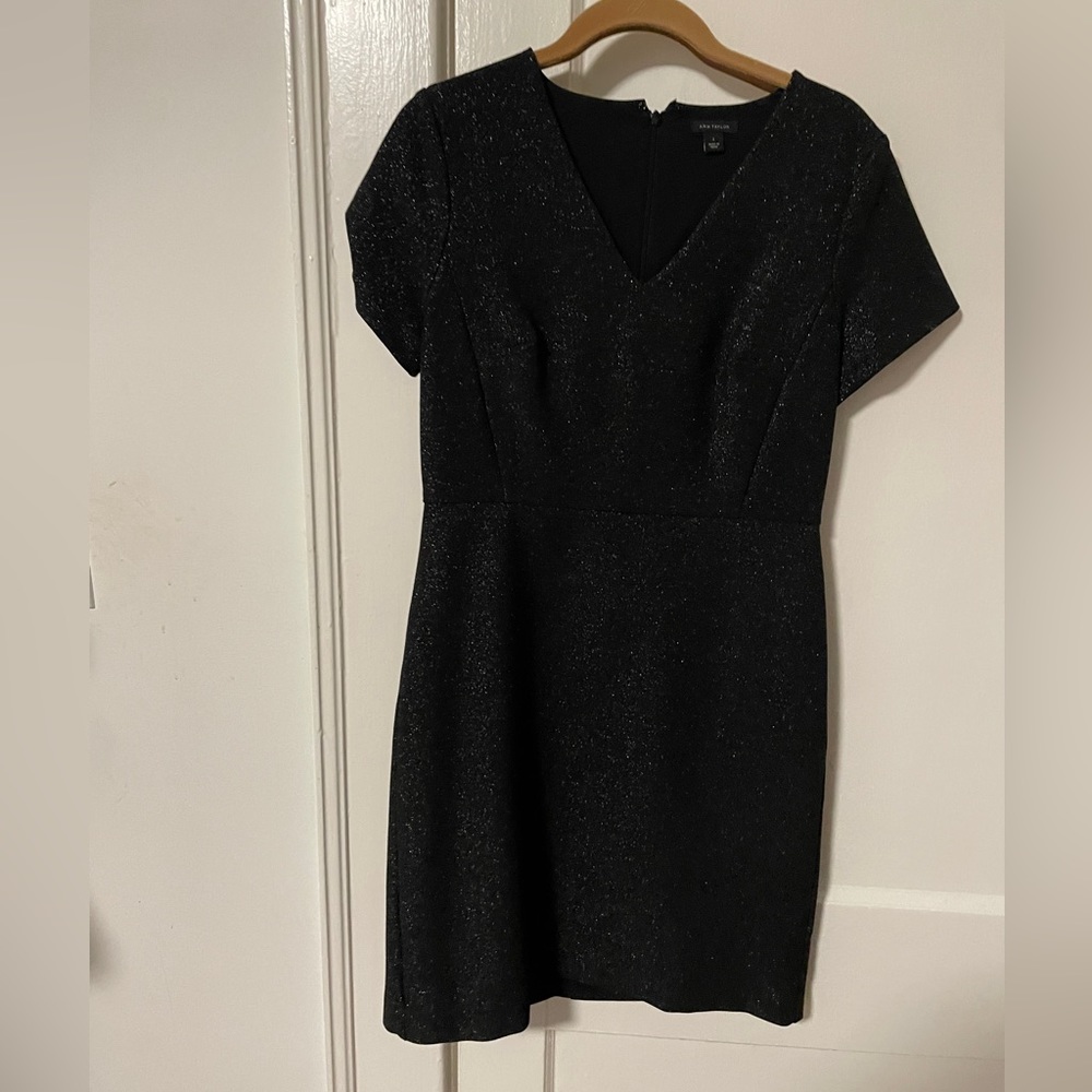 Ann Taylor black sparkle dress.